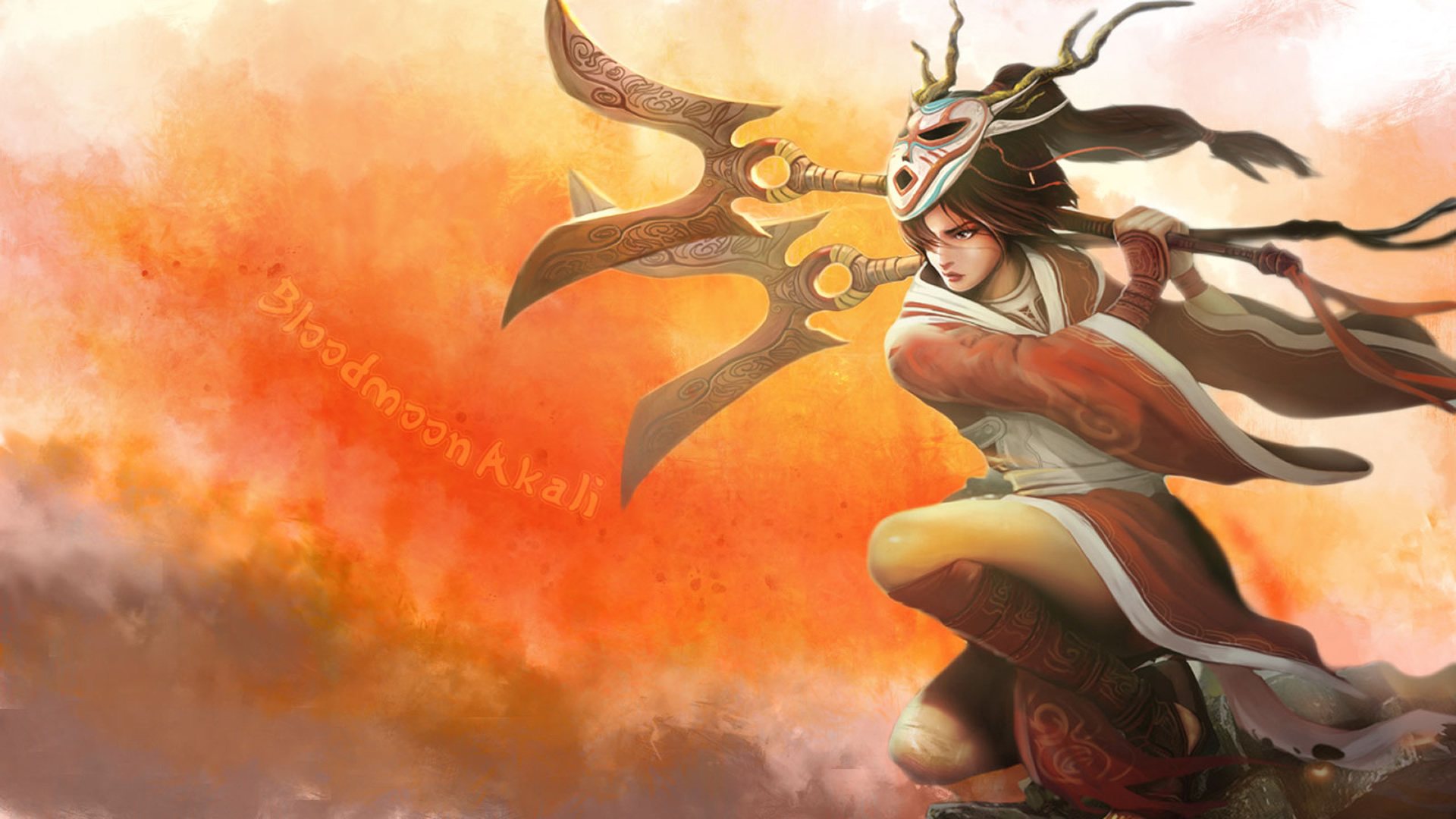 Blood Moon Akali Fanart Wallpaper Leaguesplash